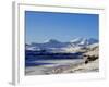 Wales, Gwynedd, Snowdonia; View over the Frozen Llyn Mymbyr Towards the Snowdon Horseshoe-John Warburton-lee-Framed Photographic Print