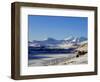 Wales, Gwynedd, Snowdonia; View over the Frozen Llyn Mymbyr Towards the Snowdon Horseshoe-John Warburton-lee-Framed Photographic Print