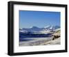 Wales, Gwynedd, Snowdonia; View over the Frozen Llyn Mymbyr Towards the Snowdon Horseshoe-John Warburton-lee-Framed Photographic Print