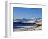 Wales, Gwynedd, Snowdonia; View over the Frozen Llyn Mymbyr Towards the Snowdon Horseshoe-John Warburton-lee-Framed Photographic Print