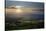 Wales landscape with setting sun-Charles Bowman-Stretched Canvas