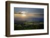 Wales landscape with setting sun-Charles Bowman-Framed Photographic Print