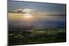 Wales landscape with setting sun-Charles Bowman-Mounted Photographic Print