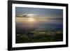 Wales landscape with setting sun-Charles Bowman-Framed Photographic Print