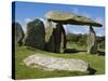 Wales, Pembrokeshire, the Site of the Ancient Neolithic Dolmen at Pentre Ifan, Wales's Most Famous -John Warburton-lee-Stretched Canvas