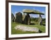 Wales, Pembrokeshire, the Site of the Ancient Neolithic Dolmen at Pentre Ifan, Wales's Most Famous -John Warburton-lee-Framed Photographic Print