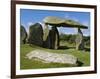 Wales, Pembrokeshire, the Site of the Ancient Neolithic Dolmen at Pentre Ifan, Wales's Most Famous -John Warburton-lee-Framed Photographic Print