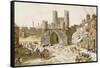 Walgate Bar, York-Louise Rayner-Framed Stretched Canvas