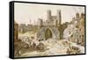 Walgate Bar, York-Louise Rayner-Framed Stretched Canvas