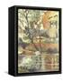 Walk by the River on an Autumn Day-Eugene Chigot-Framed Stretched Canvas