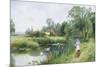 Walk by the River-Ernest Walbourn-Mounted Giclee Print