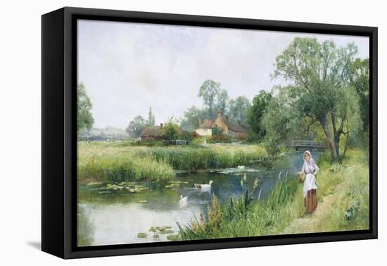 Walk by the River-Ernest Walbourn-Framed Stretched Canvas