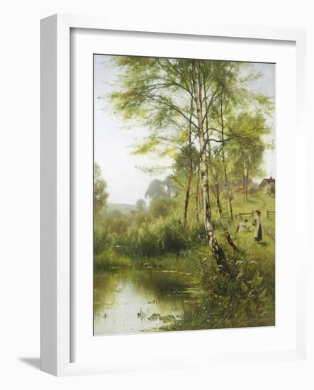 Walk Down by the River-Ernest Parton-Framed Giclee Print