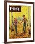 "Walk in the Forest" Saturday Evening Post Cover, October 18, 1952-John Clymer-Framed Giclee Print