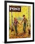 "Walk in the Forest" Saturday Evening Post Cover, October 18, 1952-John Clymer-Framed Giclee Print