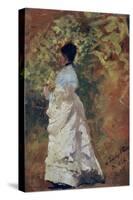 Walk in the Garden-Giuseppe De Nittis-Stretched Canvas