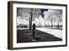 Walk in the Jardin des Tuileries - In the Style of Oil Painting-Philippe Hugonnard-Framed Giclee Print