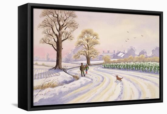 Walk in the Snow-Lavinia Hamer-Framed Stretched Canvas