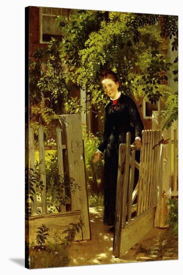 Walk In-John George Brown-Stretched Canvas