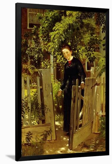 Walk In-John George Brown-Framed Giclee Print