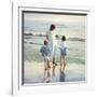 Walk on Beach-Mark Van Crombrugge-Framed Art Print