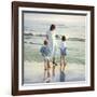 Walk on Beach-Mark Van Crombrugge-Framed Art Print