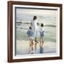 Walk on Beach-Mark Van Crombrugge-Framed Art Print