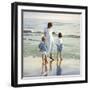 Walk on Beach-Mark Van Crombrugge-Framed Art Print