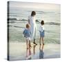 Walk on Beach-Mark Van Crombrugge-Stretched Canvas