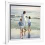 Walk on Beach-Mark Van Crombrugge-Framed Art Print