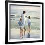 Walk on Beach-Mark Van Crombrugge-Framed Art Print