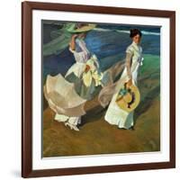 Walk on the Beach, 1909-Joaqu?n Sorolla y Bastida-Framed Giclee Print
