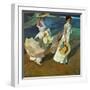 Walk on the Beach, 1909-Joaqu?n Sorolla y Bastida-Framed Giclee Print