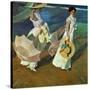Walk on the Beach, 1909-Joaqu?n Sorolla y Bastida-Stretched Canvas