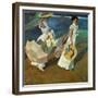 Walk on the Beach, 1909-Joaqu?n Sorolla y Bastida-Framed Giclee Print