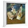 Walk on the Beach, 1909-Joaqu?n Sorolla y Bastida-Framed Giclee Print