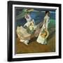 Walk on the Beach, 1909-Joaqu?n Sorolla y Bastida-Framed Giclee Print