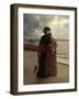 Walk on the beach, Rugen-Hans Gude-Framed Giclee Print