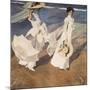 Walk on the Beach-Joaquín Sorolla y Bastida-Mounted Art Print