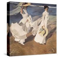 Walk on the Beach-Joaquín Sorolla y Bastida-Stretched Canvas