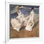 Walk on the Beach-Joaquín Sorolla y Bastida-Framed Art Print