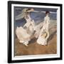 Walk on the Beach-Joaquín Sorolla y Bastida-Framed Art Print