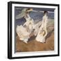 Walk on the Beach-Joaquín Sorolla y Bastida-Framed Art Print