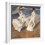 Walk on the Beach-Joaquín Sorolla y Bastida-Framed Art Print