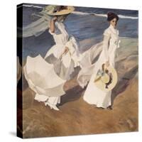 Walk on the Beach-Joaquín Sorolla y Bastida-Stretched Canvas