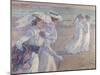 Walk on the Beach-Théo van Rysselberghe-Mounted Giclee Print