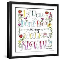 Walk Slowly-Elizabeth Caldwell-Framed Giclee Print