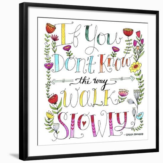 Walk Slowly-Elizabeth Caldwell-Framed Giclee Print