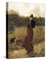 Walk Through the Park-Giovanni Boldini-Stretched Canvas