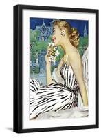 Walk to the Dance - Saturday Evening Post "Leading Ladies", October 5, 1957 pg.37-Joe deMers-Framed Giclee Print
